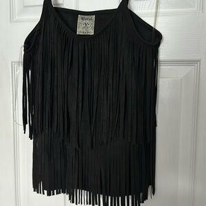 Cute western fringe tank top size small